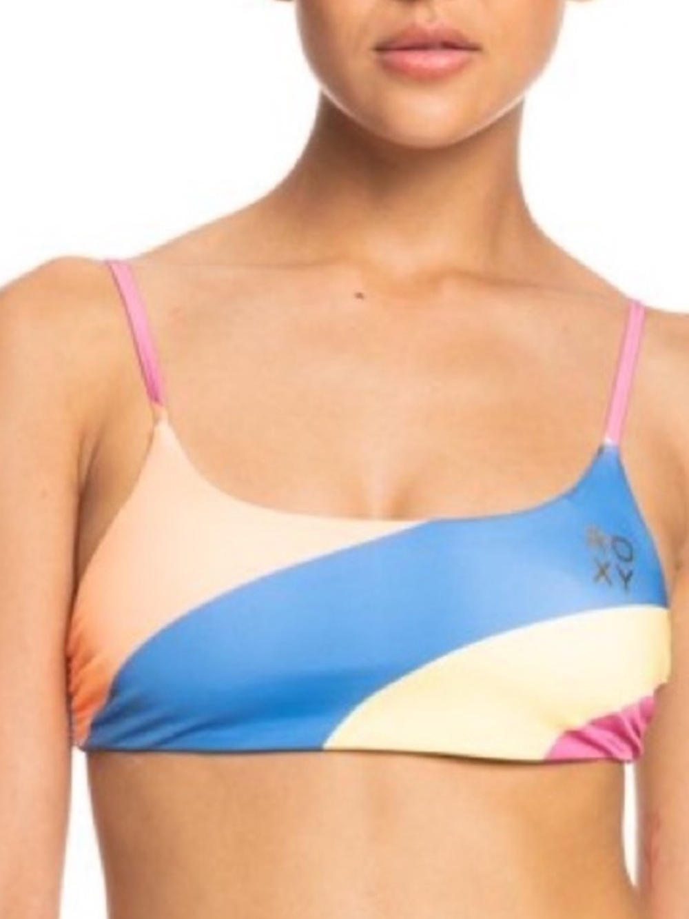 Roxy Small Top Bikini Pop Surf Bralette adjustable straps NWT